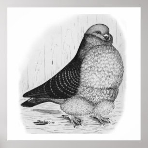 Poster Desenho de Tinta de Coroa Chinesa