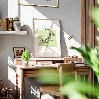 Poster Desenho de um ramo de oliveira