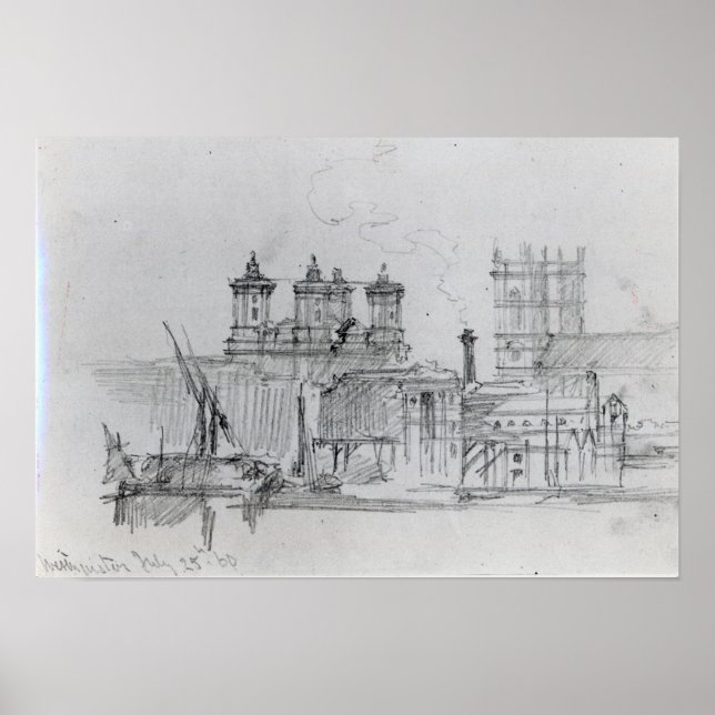 Poster Desenho de Westminster, 1860 (Frente)