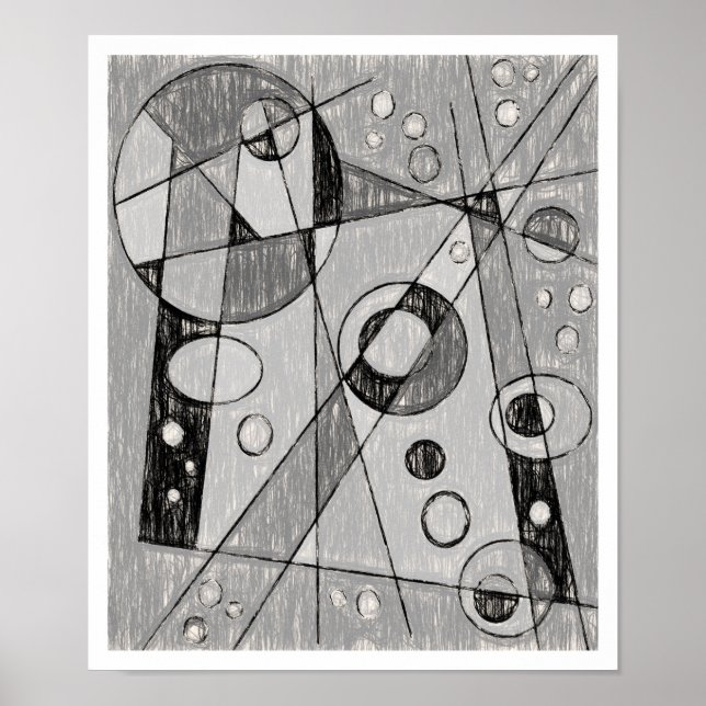 Poster Desenho do abstrato nº 747 (Frente)