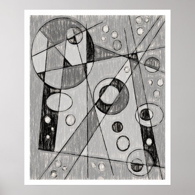 Poster Desenho do abstrato nº 747 (Frente)