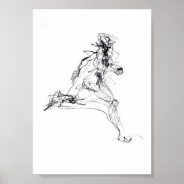 Poster Desenho do abstrato Runner