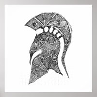 Desenho do Capacete Spartan