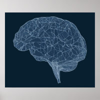 Desenho do Cérebro Poligonal - Rede Neural