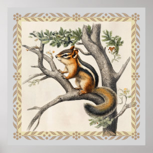 Poster Desenho do chipset Vintage para os amantes da natu