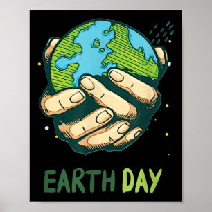Poster Desenho do Dia da Terra Proteção Ambiental 