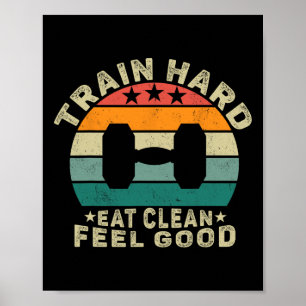 Poster Desenho do Duro de trem motivacional Coma um Feel