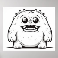 Desenho do esboço do monstro