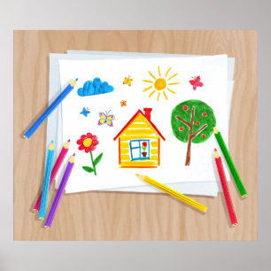 Poster Desenho do Lápis para Crianças
