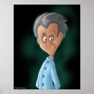Pôster Desenho do professor louco