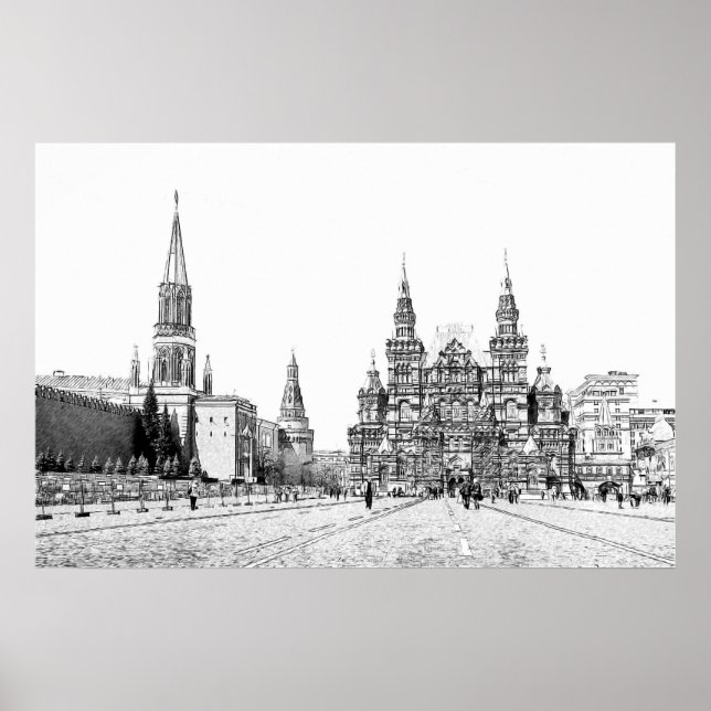 Pôster Desenho do Red Square (Frente)