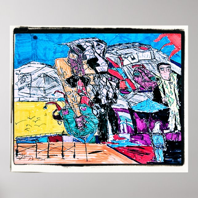 Pôster desenho do rio dourado (Frente)