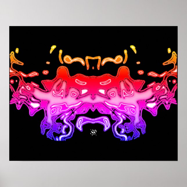 Poster Desenho do Tigre (Amarelo 2) (Frente)