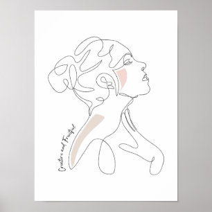Poster Desenho em Linha - Criativo e Frutífero