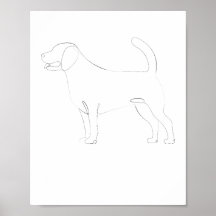Desenho em Linha Permanente 1 Cão