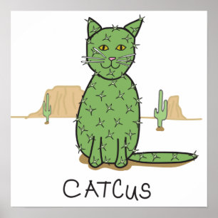 Pôster Desenho engraçado do cacto de "Catcus"