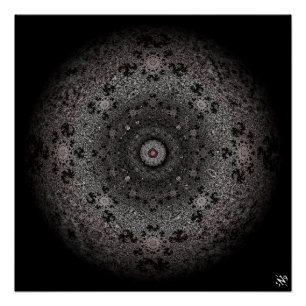 Pôster Desenho escuro de uma forma ocular