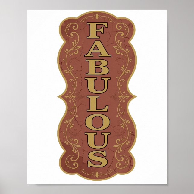 Poster Desenho FABULOSO Bold Gold (Frente)