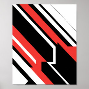 Poster Desenho Geométrico com Cores de Alto Contraste