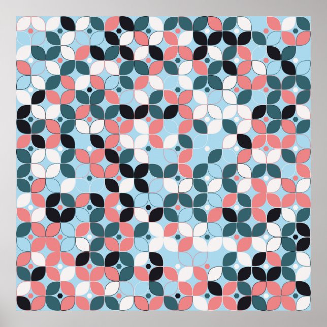 Poster desenho geométrico sem costura geométrico,abstrato (Frente)