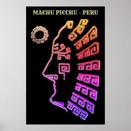 Pôster Desenho Incrível de Machu Picchu