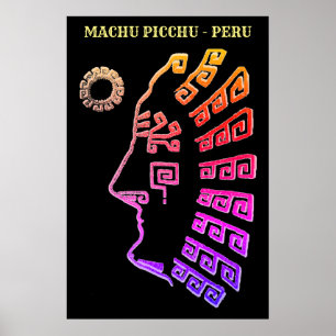 Pôster Desenho Incrível de Machu Picchu