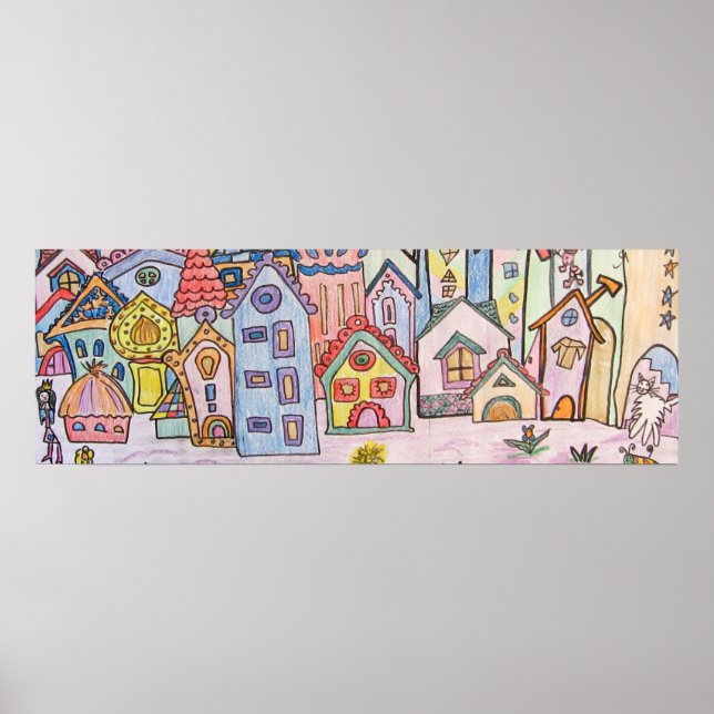 Pôster desenho infantil da cidade (Frente)