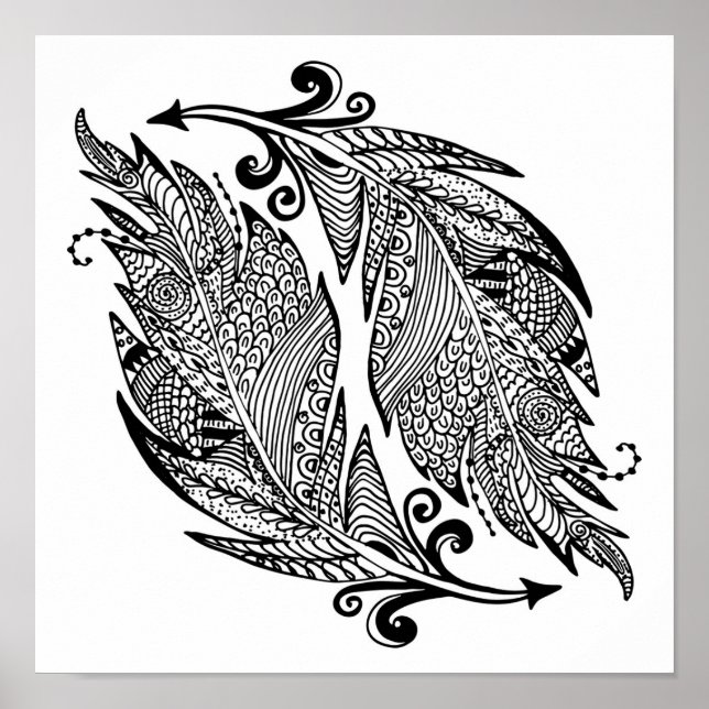 Poster Desenho Inspirado Das Penas 2 (Frente)