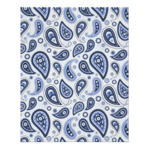 Pôster Desenho Intrincado de Estampa Floral Paisley