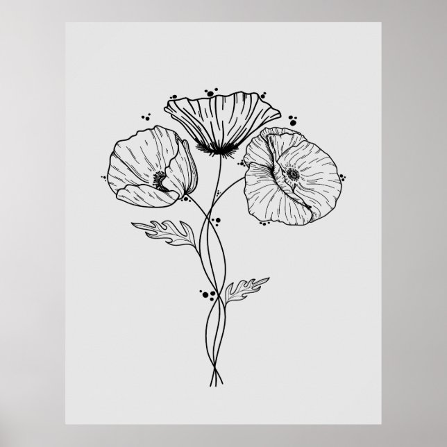 Poster Desenho Minimalista da Linha de Arte (Frente)