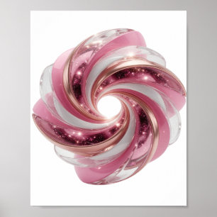 Poster Desenho Moderno Edgy Prata SPACE GALAXY