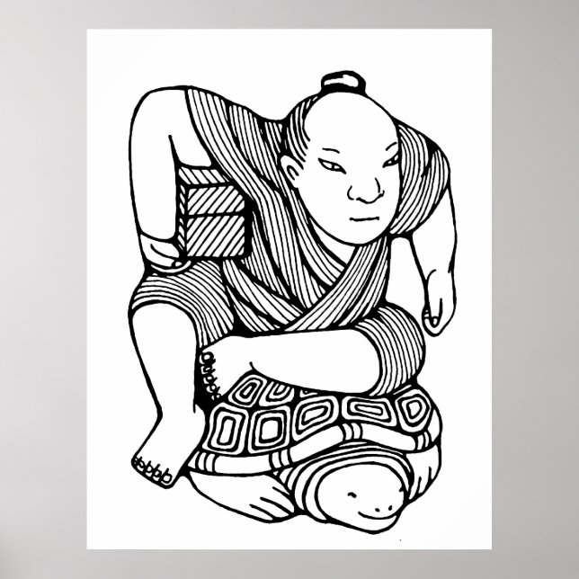 Pôster Desenho original da Netsuke (Frente)