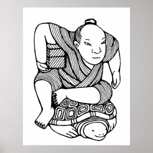 Pôster Desenho original de Netsuke