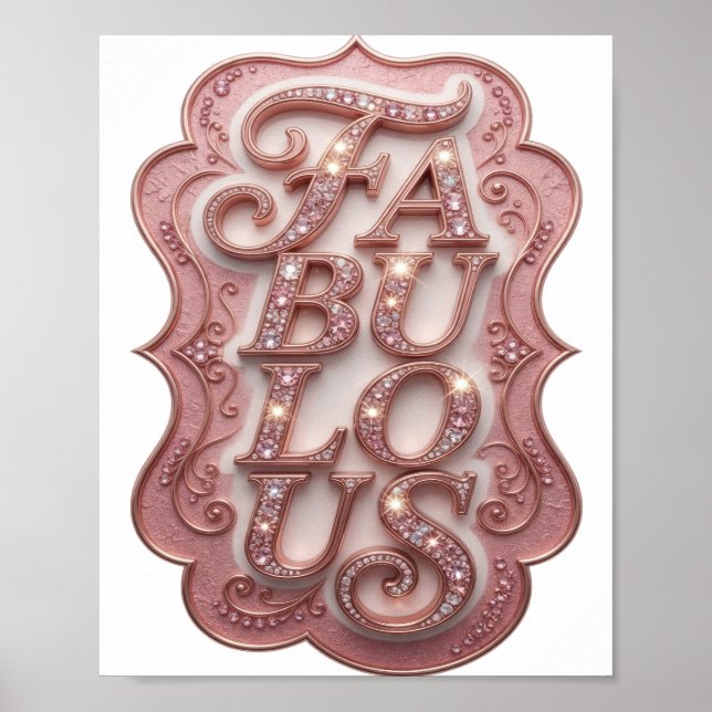 Poster Desenho Ousado Rosa Nítido FABULOSO (Frente)