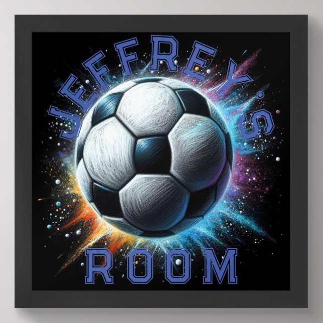 Poster Desenho Pastel Bola de Futebol Poder Personalizar (Criador carregado)
