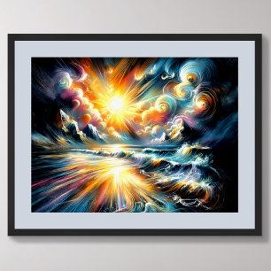 Poster Desenho Pastel Cosmos Misterioso