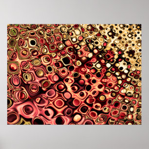 Poster Desenho Pontilhado em Rose Gold