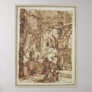 Pôster Desenho preparatório para a placa número VIII