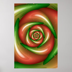 Poster Desenho Rosa Pêssego