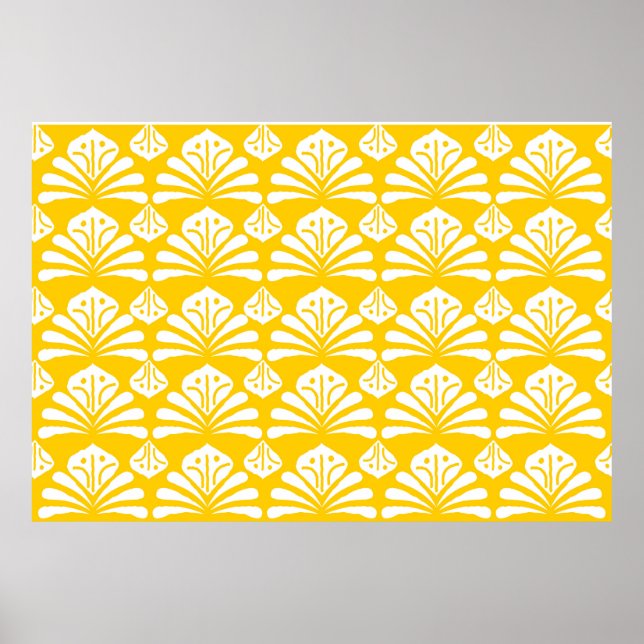 Poster desenho típico do batik indonésio, combinação de k (Frente)