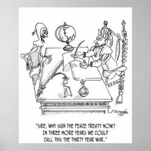 Pôster Desenhos animados 1398 da guerra