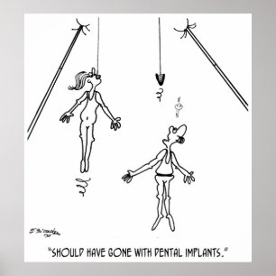 Pôster Desenhos animados 9468 do implante dental