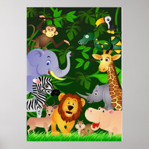 Poster Desenhos animados animais
