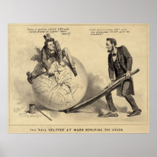 Poster Desenhos animados da guerra civil