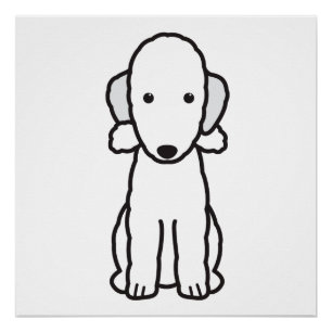 Pôster Desenhos animados do cão de Bedlington Terrier