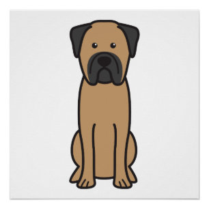Pôster Desenhos animados do cão de Bullmastiff