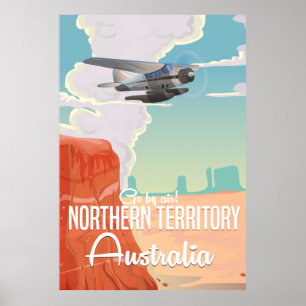 Pôster desenhos animados do viagem de Austrália do