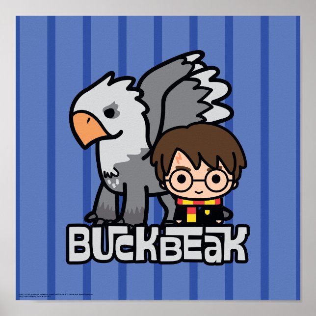 Pôster Desenhos animados Harry Potter e Buckbeak (Frente)