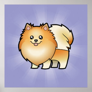Pôster Desenhos animados Pomeranian