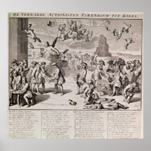 Pôster Desenhos animados que satirizam a experiência